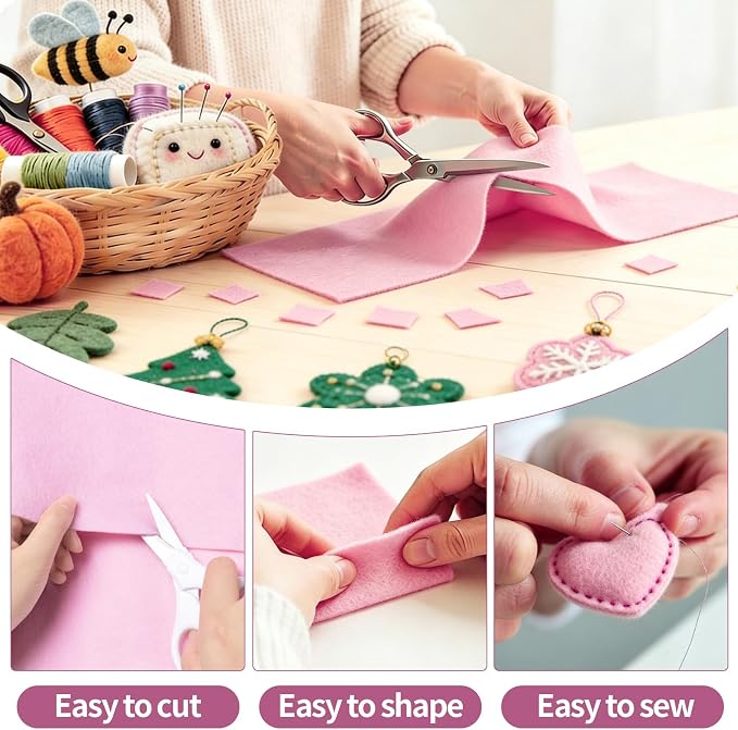 Baby Pink Fabric Sheet 36" X 36", 1.4mm Thick Large Soft Durable Flexible Craft - Image 4