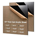 KINLINK 12x12 Plexiglass Sheets 1/8 inch Thick - 3mm Black Cast Acrylic Sheet by KINLINK