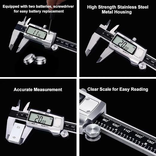 Kynup Digital Caliper, Caliper Measuring Tool, Micrometer Dial Vernier Caliper - Image 2