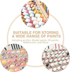 Extra Large Wooden 9-Tiers 99 Bottles' Capacity Wooden Paint Organizer & Paint - Image 8