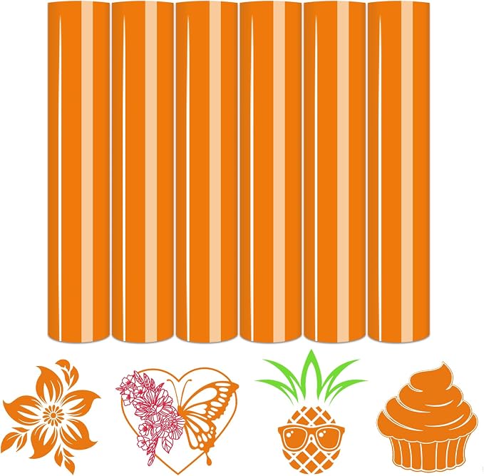 Tintnut Carrot Curl Color Heat Transfer Vinyl, easy cut & weed, stretch washable by Tintnut