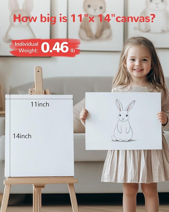 Canvas Boards for Painting 36 Pack, 11x14 Inch Blank Canvas Panels, 100% Cotton - Image 2