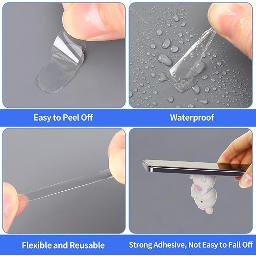 JANYUN 140 Pcs Double Sided Sticky Dots, 8 x 10 mm Square Putty Tape | Square - Image 6