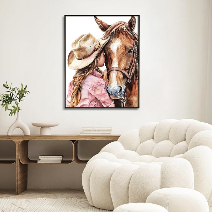 Paint by Numbers Kit for Adults, Horse DIY Painting Kit, 16x20 Inch | Cowgirl - Image 6