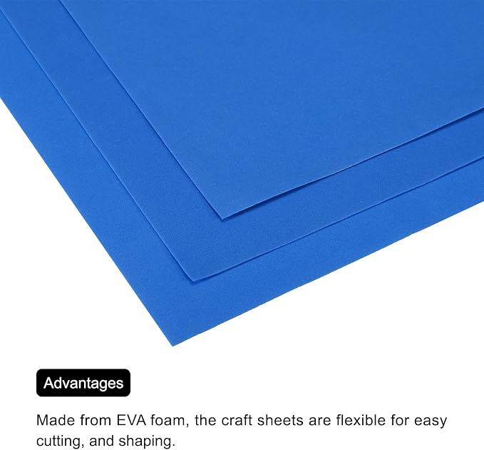 MECCANIXITY EVA Foam Sheets Sky Blue 19.7 Inch x 17.7 Inch 0.8mm Thick Crafts - Image 5