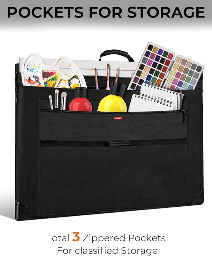 Nicpro Light Weight Art Portfolio Bag, 32 x 42 Extra Large Art Portfolio Case - Image 7