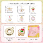 Enamel Food Charms Cute Assorted Food Pendants Sweet Dessert Charms - Image 2