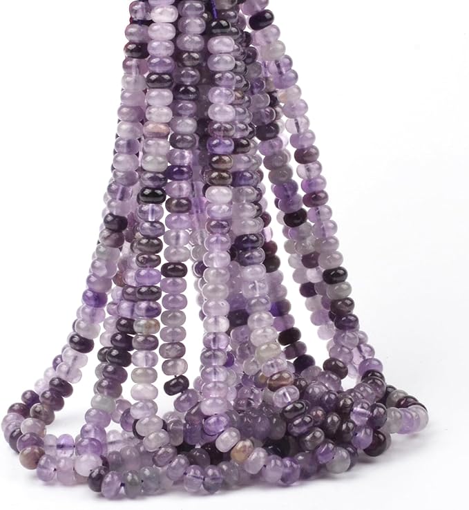 ICAI Beads 5x8mm Natural Rondelle Spacer Loose Beads by CAI+YI+MING