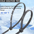 120lb Heavy Duty Zip Ties 24 inch, WLEAD 50PCS Cable Ties Strong Tensile - Image 4