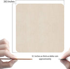 Unfinished Wood Pieces 80 Pcs 3"x3" inch Wood Board Wooden Squares Wooden - Image 2