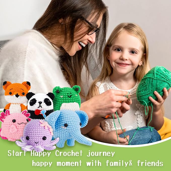 Gerute Crochet Kit for Beginners, 40% Extra Yarn, DIY Family Craft Gifts for - Image 6