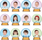 60pcs Winter Theme DIY Cutouts Snow Globe Bulletin Board Decoration Set by partygreeting