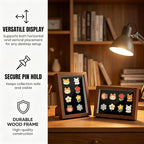 Brown Pin Display Case, Enamel Pin Collection Display, Small Shadow Box - Image 2