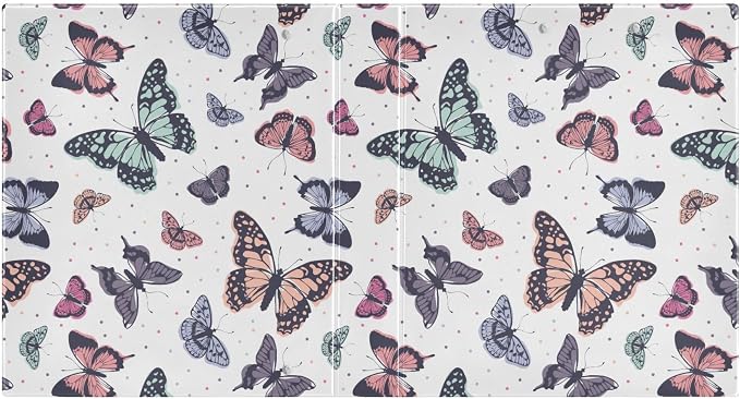 Butterfly Pastel Color Round Ring Binders 1.5 Inch Flora Insect Biology Natural - Image 2