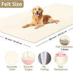 XSEINO Ivory Large Felt Fabric 108" X 36 ", 1.4 mm Thick Soft Felt Fabric Sheet - Image 2