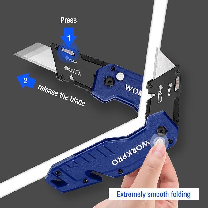 WORKPRO Folding Utility Knife, Box Cutter - Image 2