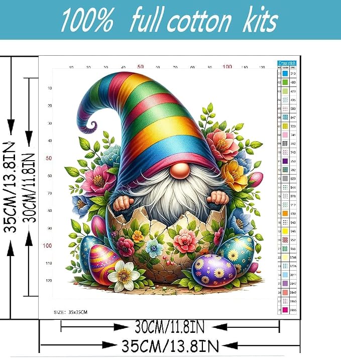 Easter Gnome Stamped Cross Stitch Kits - Image 2
