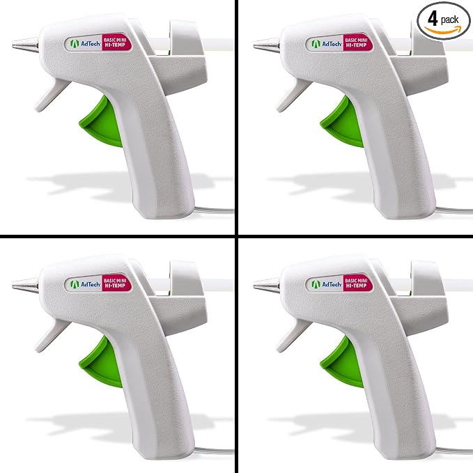 AdTech High Temp Mini Size Hot Glue Gun 4pk by AdhesiveTechnologies