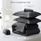 JOLLYVOGUE King Comforter Set, Ultra-Soft Bed in a Bag King Size 7 Pieces - Image 5