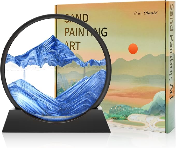 Wai Danie Moving Sand Art Picture 3D Hourglass Deep Sea Sandscape Liquid Motion by WaiDanie