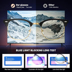 Blue Light Blocking Glasses Vintage Half Frame UV Clear Lens Anti Eyestrain - Image 5