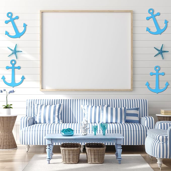 Anglechic 12 Pack 12 Inch Blank Anchor Cutout Unfinished Wood Anchor Slices - Image 4