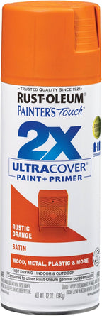 Rust-Oleum Painter's Touch 2X Ultra Cover Spray Paint, Satin Rustic Orange | by Rust-Oleum