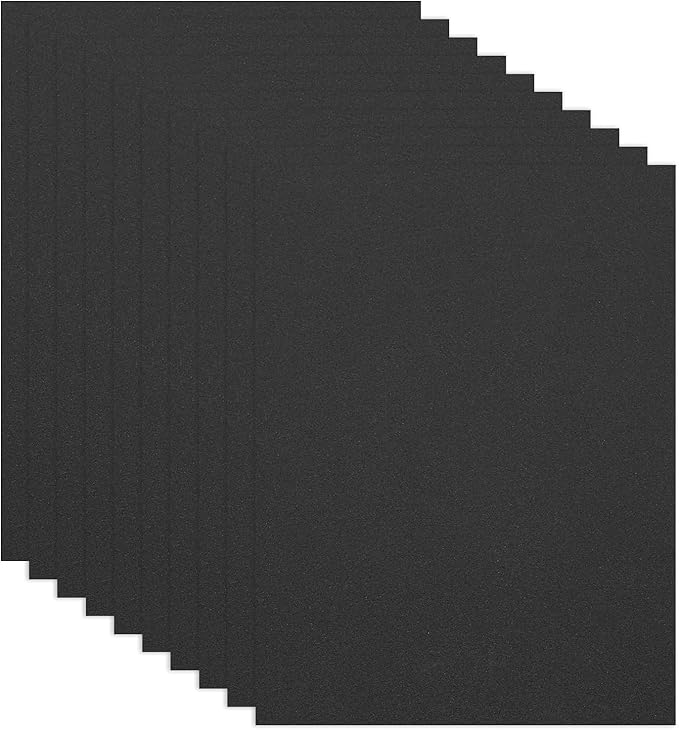 PATIKIL 10 Pcs Black EVA Foam Sheets, 12 x 8 Inches Foam Sheets by PATIKIL