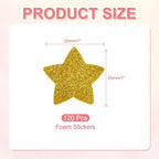 PATIKIL 1"x1" Star Foam Stickers - Image 2