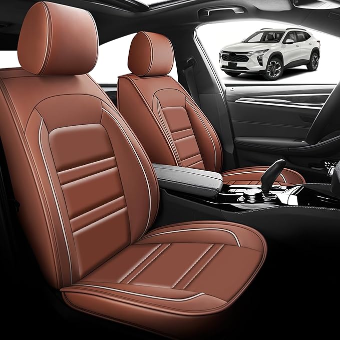 Seat Cover for Chevy trax 2015-2025 | Car Seat Covers Front Seats, Waterproof Seat Protectors, Automotive Front Seat Covers (Front Seat, Coffee)