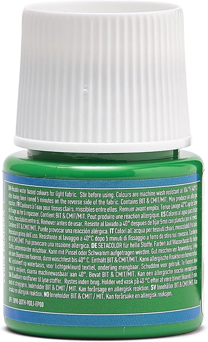 Pebeo Setacolor Light Fabrics Paint 45-Milliliter Bottle, Lawn Green - Image 3