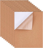 BENECREAT 10 Pack 17.7x13.8 Self-Adhesive Cork Sheets Rectangle Insulation Cork by BENECREAT