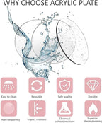 5Pcs Acrylic Plexiglass Sheets Disc, 8 inch Dia Transparent Plexiglass Acrylic - Image 2