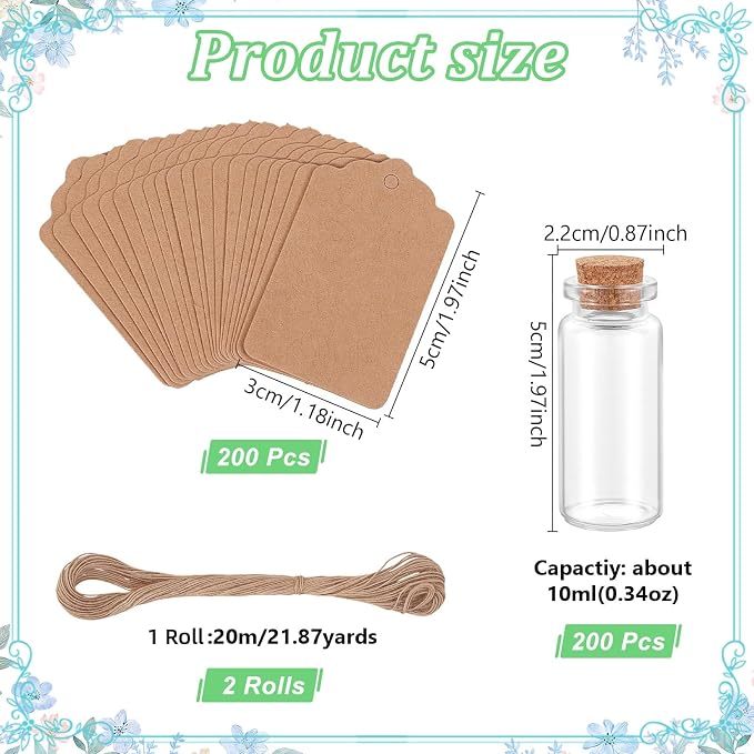200 Pcs 10ml Glass Bottles - Image 2