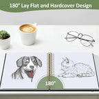 Forvencer 2 Pack Blank Spiral Notebook, 100GSM Thick Paper, Art Sketchbook - Image 4