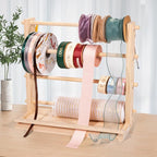 PUNLUXU Ribbon Storage Rack Spool Holder Organizer Sewing Craft Wreath Mesh - Image 6