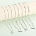 SMYHTGLIF 32.8 Feet Silver Cable Paperclip Jewelry Making Chains Stainless - Image 6
