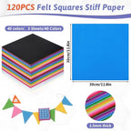 120 Pcs 12 x 12 Inch Felt Sheets - Image 2