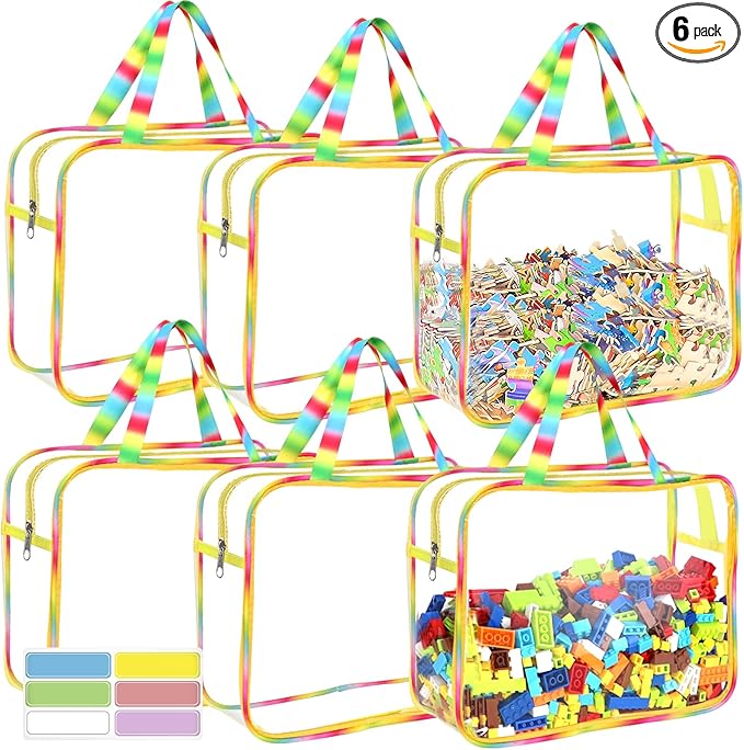 6 Packs Large Toy Storage Bags by OPELETNNT