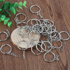 50Sets 1 inch Keychain Rings Silver Split Round Key Ring - Image 4