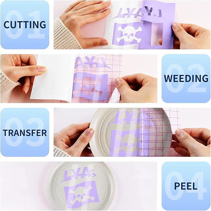 Glossy Violet Permanent Vinyl, Lya Vinyl Glossy Violet 12" x 50Ft Permanent - Image 4