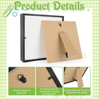 4 Pack 8 x 8 Shadow Box Picture Frame 3D Frames Shadow Box Square Shadow Boxes - Image 3