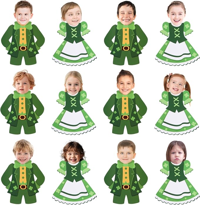 FOBSME 100 Pcs St. Patrick's Day Leprechaun Cutouts 5.91 Inch St. Patrick's Day by FOBSME