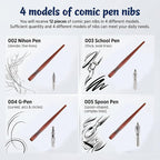 Styquenzer 10 Pcs Calligraphy Nibs Dip Pen, Dip Pen Nibs Holders - Image 3