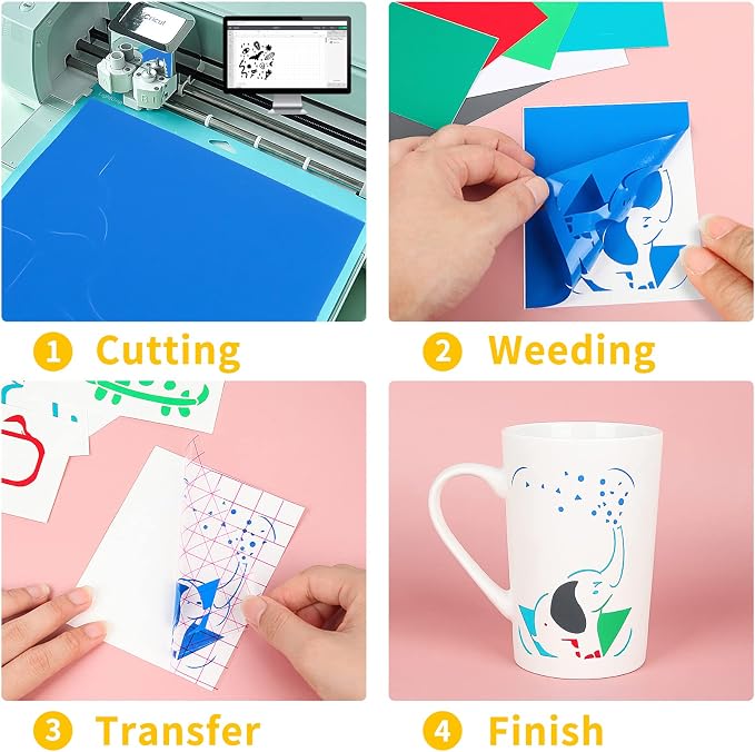 Lya Vinyl 80 Self Adhesive Vinyl, 40 Matte & 40 Glossy Color Permanent Vinyl - Image 3