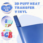 Tintnut Purple Blue Puff Heat Transfer Vinyl Roll, easy cut & weed, stretch - Image 3