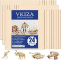 24 Pack Basswood Sheets 12"x12"x1/8", 3mm Basswood by VKIZA