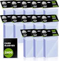 2400 Counts Card Sleeves for Trading Cards, Soft Penny Sleeves Clear Baseball by Unknown