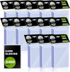 2400 Counts Card Sleeves for Trading Cards, Soft Penny Sleeves Clear Baseball by Unknown