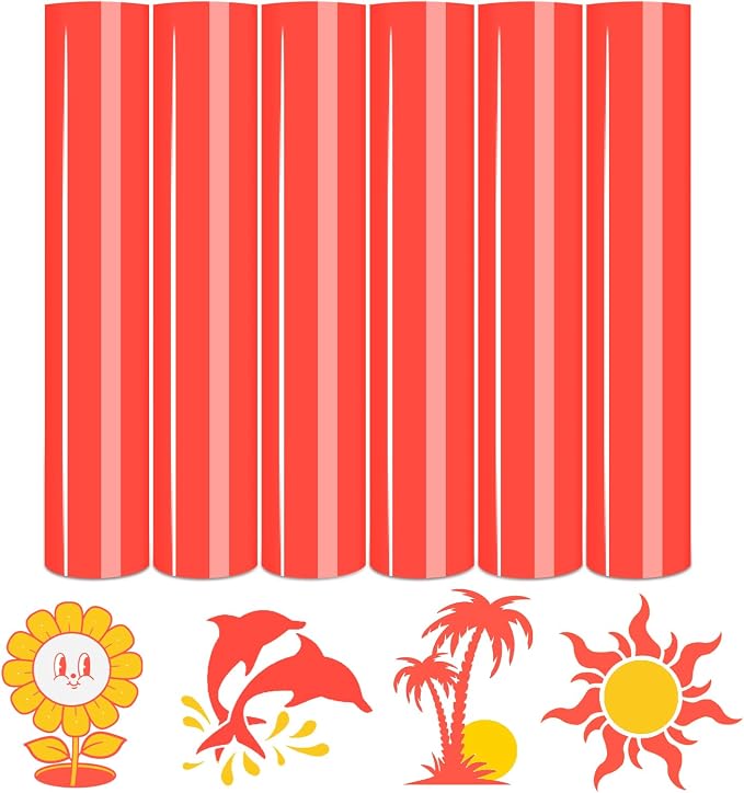 Tintnut Light Red Neon Heat Transfer Vinyl, easy cut & weed, stretch washable by Tintnut